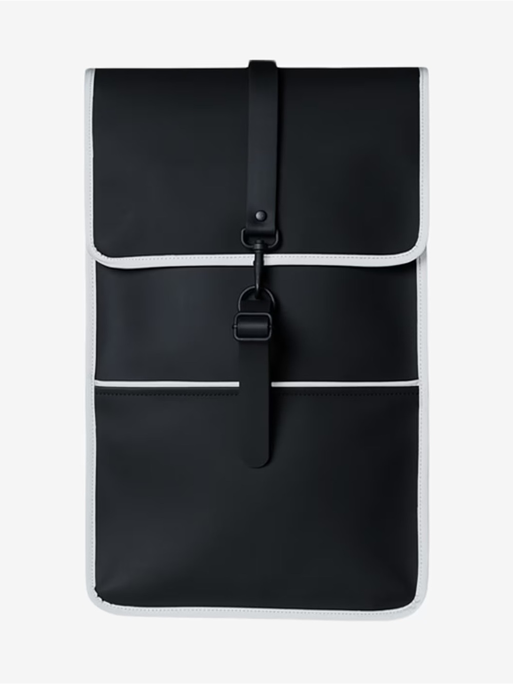 RAINS Waterproof Backpack Mini - Matte Black with Contrast Reflective Trim